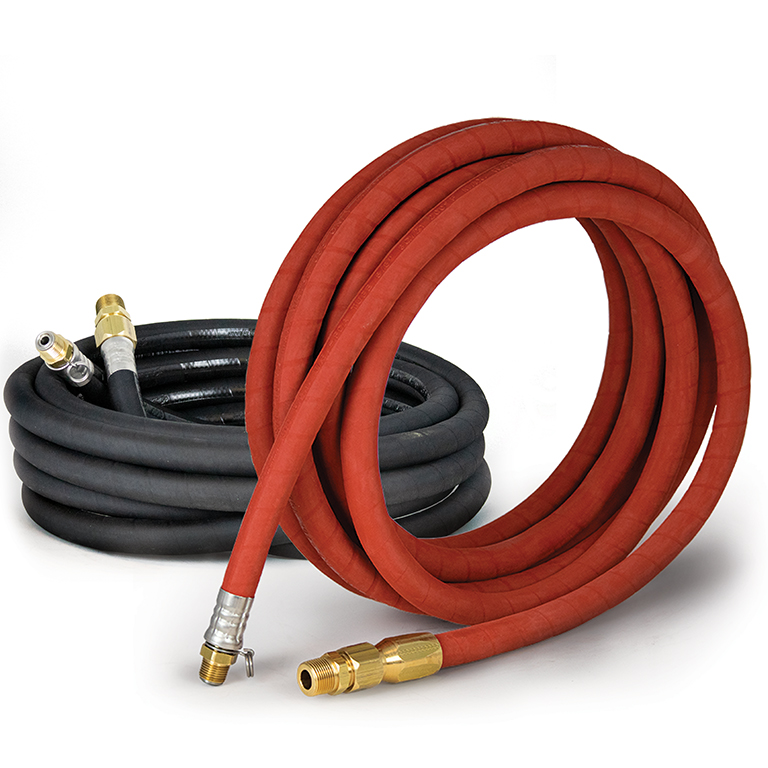 Strahman Washdown Hoses in Black and Red